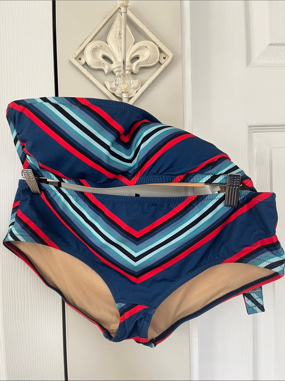 J. Crew Bandeau Bikini top with matching Boy Short & Bikini style bottoms